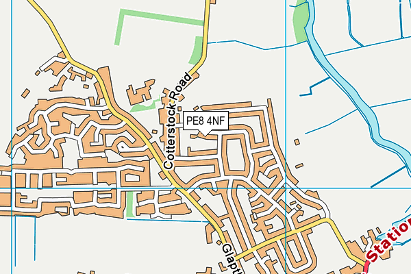 PE8 4NF map - OS VectorMap District (Ordnance Survey)