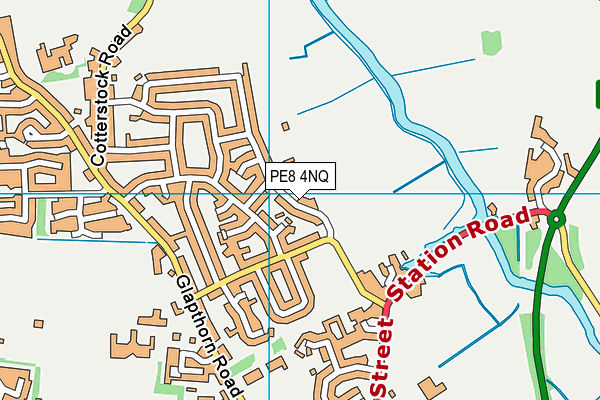 Oundle Tennis Club map (PE8 4NQ) - OS VectorMap District (Ordnance Survey)
