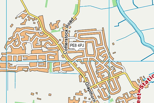 PE8 4PJ map - OS VectorMap District (Ordnance Survey)