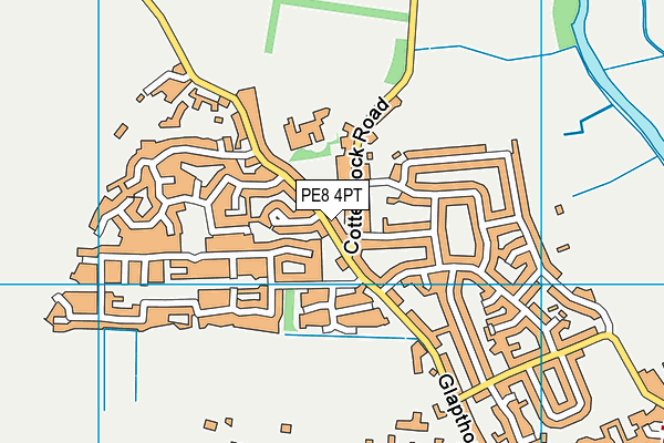 PE8 4PT map - OS VectorMap District (Ordnance Survey)