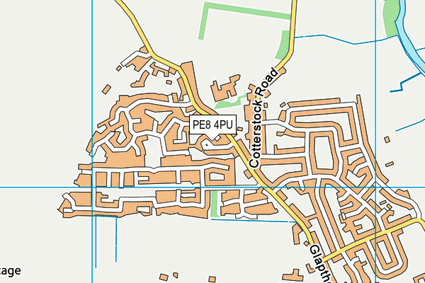 PE8 4PU map - OS VectorMap District (Ordnance Survey)