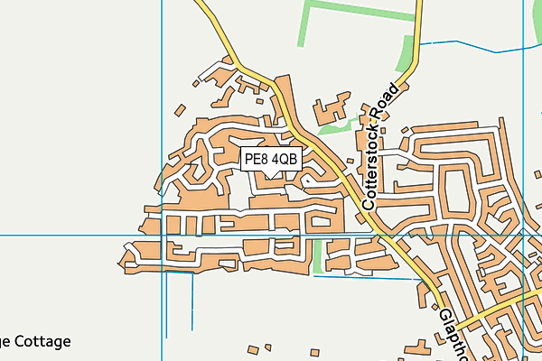 PE8 4QB map - OS VectorMap District (Ordnance Survey)