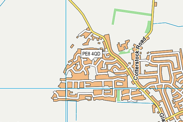 PE8 4QD map - OS VectorMap District (Ordnance Survey)