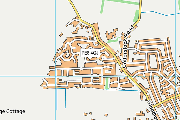 PE8 4QJ map - OS VectorMap District (Ordnance Survey)
