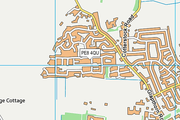 PE8 4QU map - OS VectorMap District (Ordnance Survey)