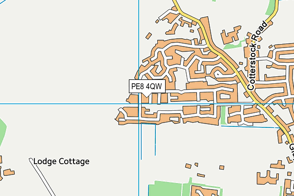 PE8 4QW map - OS VectorMap District (Ordnance Survey)