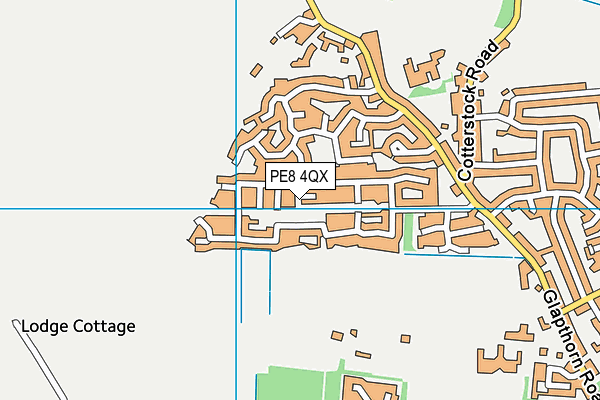 PE8 4QX map - OS VectorMap District (Ordnance Survey)