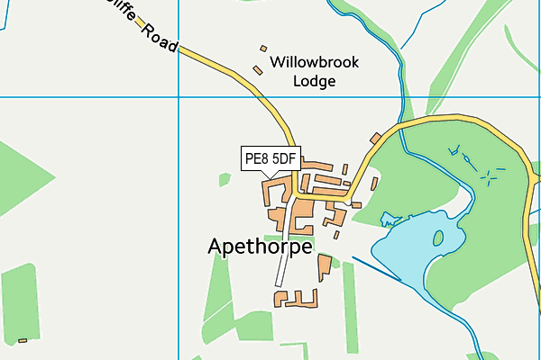 PE8 5DF map - OS VectorMap District (Ordnance Survey)