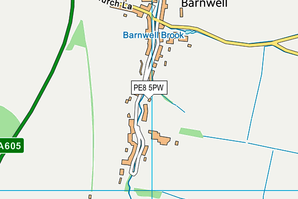 PE8 5PW map - OS VectorMap District (Ordnance Survey)
