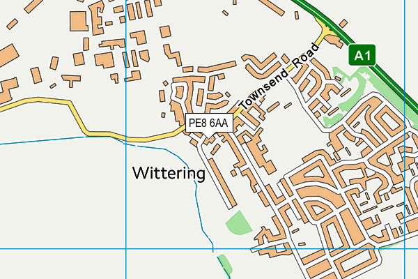 PE8 6AA map - OS VectorMap District (Ordnance Survey)