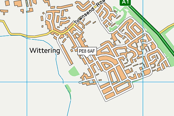 Wittering Primary School map (PE8 6AF) - OS VectorMap District (Ordnance Survey)