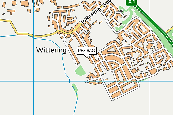 PE8 6AG map - OS VectorMap District (Ordnance Survey)