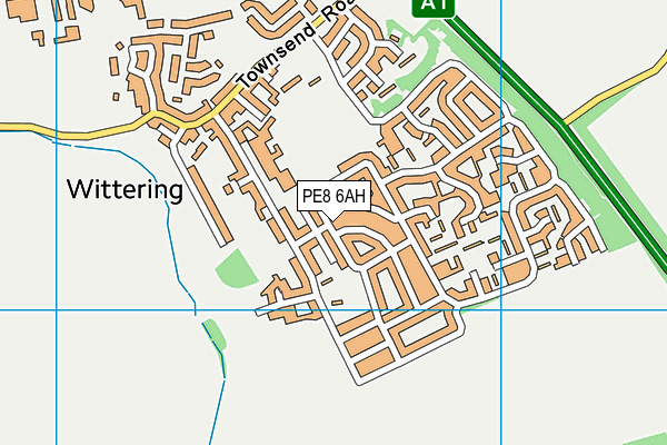 PE8 6AH map - OS VectorMap District (Ordnance Survey)