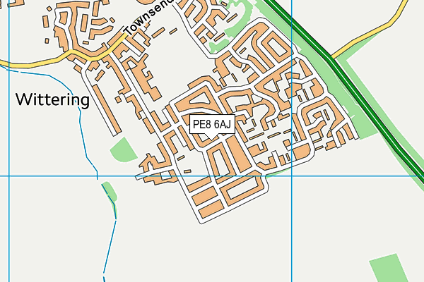 PE8 6AJ map - OS VectorMap District (Ordnance Survey)