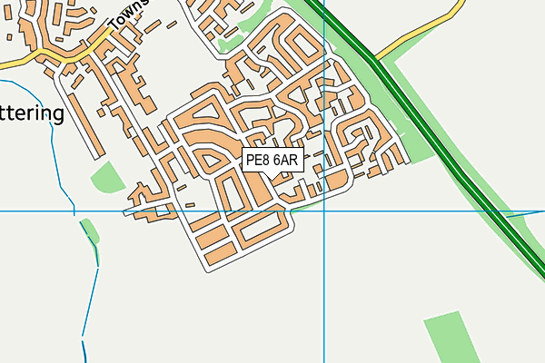 PE8 6AR map - OS VectorMap District (Ordnance Survey)