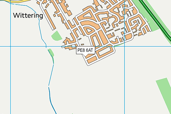 PE8 6AT map - OS VectorMap District (Ordnance Survey)
