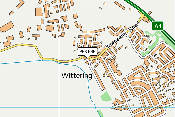 PE8 6BE map - OS VectorMap District (Ordnance Survey)