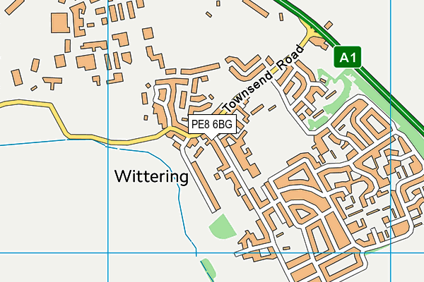 PE8 6BG map - OS VectorMap District (Ordnance Survey)