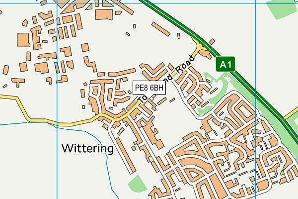 PE8 6BH map - OS VectorMap District (Ordnance Survey)