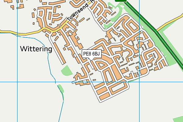 PE8 6BJ map - OS VectorMap District (Ordnance Survey)