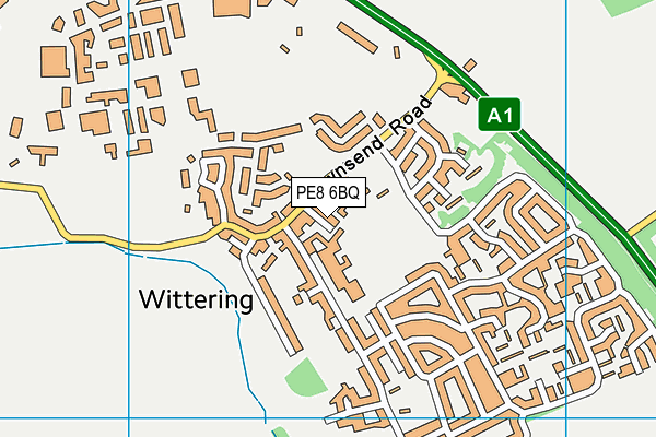 PE8 6BQ map - OS VectorMap District (Ordnance Survey)