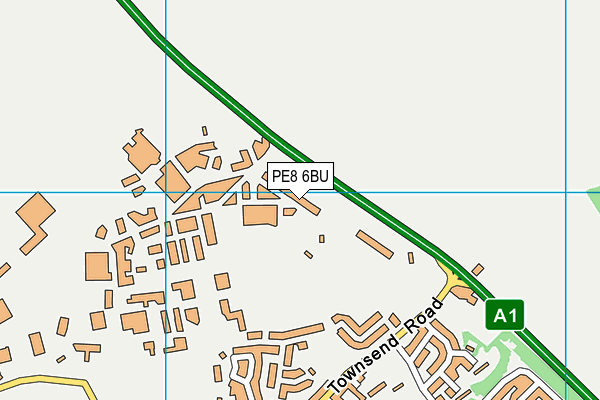 PE8 6BU map - OS VectorMap District (Ordnance Survey)