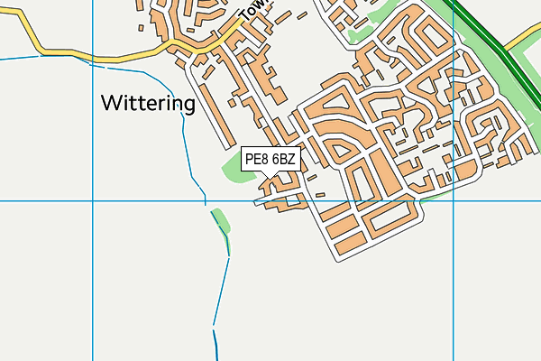 PE8 6BZ map - OS VectorMap District (Ordnance Survey)