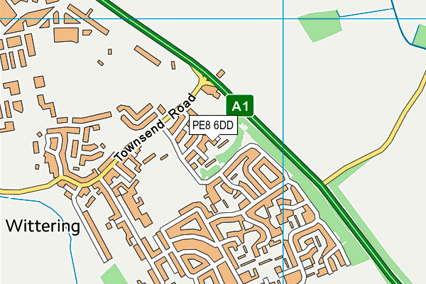 PE8 6DD map - OS VectorMap District (Ordnance Survey)