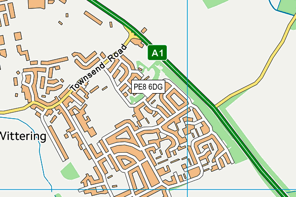 PE8 6DG map - OS VectorMap District (Ordnance Survey)