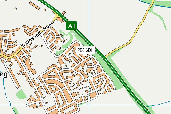 PE8 6DH map - OS VectorMap District (Ordnance Survey)