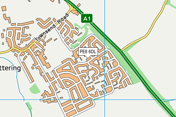 PE8 6DL map - OS VectorMap District (Ordnance Survey)