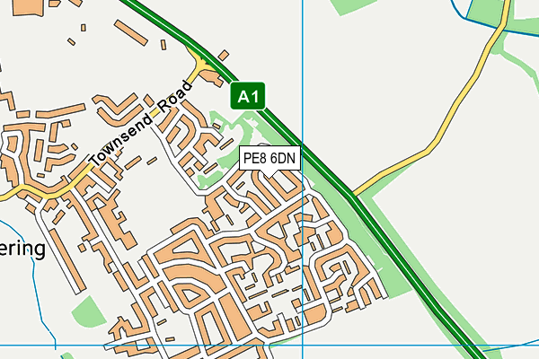 PE8 6DN map - OS VectorMap District (Ordnance Survey)