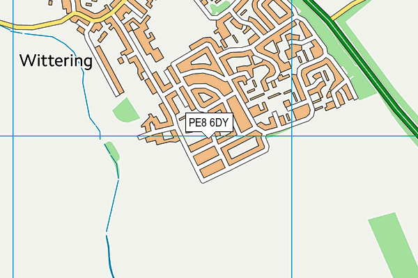 PE8 6DY map - OS VectorMap District (Ordnance Survey)