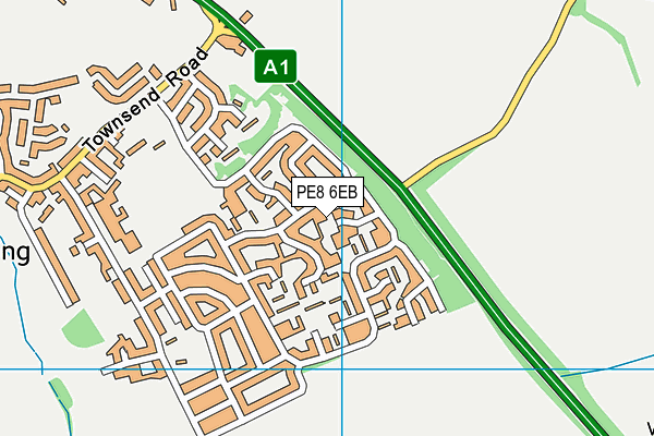 PE8 6EB map - OS VectorMap District (Ordnance Survey)