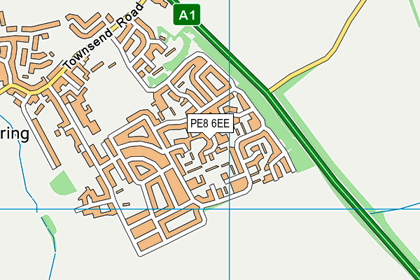 PE8 6EE map - OS VectorMap District (Ordnance Survey)