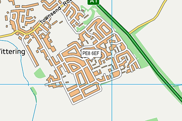 PE8 6EF map - OS VectorMap District (Ordnance Survey)