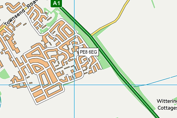 PE8 6EG map - OS VectorMap District (Ordnance Survey)