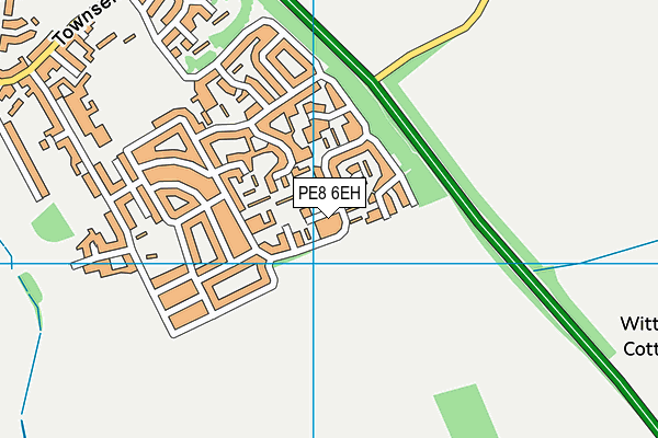 PE8 6EH map - OS VectorMap District (Ordnance Survey)