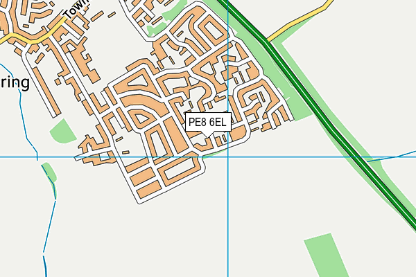 PE8 6EL map - OS VectorMap District (Ordnance Survey)