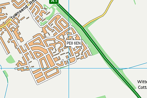 PE8 6EN map - OS VectorMap District (Ordnance Survey)