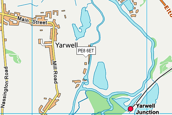 PE8 6ET map - OS VectorMap District (Ordnance Survey)