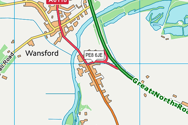 PE8 6JE map - OS VectorMap District (Ordnance Survey)