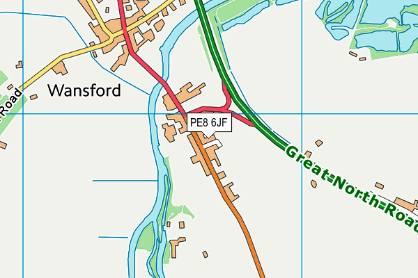 PE8 6JF map - OS VectorMap District (Ordnance Survey)