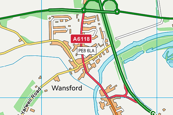 PE8 6LA map - OS VectorMap District (Ordnance Survey)