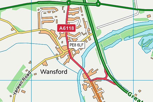 PE8 6LF map - OS VectorMap District (Ordnance Survey)