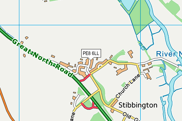 PE8 6LL map - OS VectorMap District (Ordnance Survey)