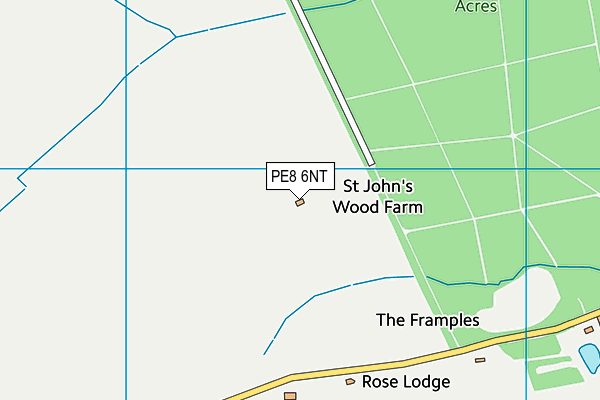 PE8 6NT map - OS VectorMap District (Ordnance Survey)