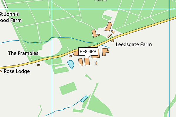 PE8 6PB map - OS VectorMap District (Ordnance Survey)