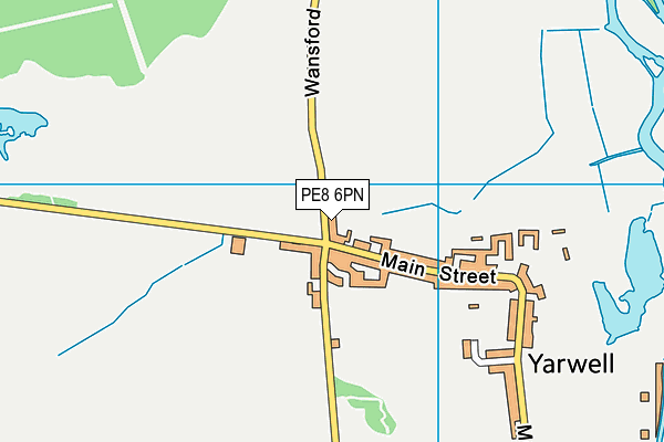 PE8 6PN map - OS VectorMap District (Ordnance Survey)