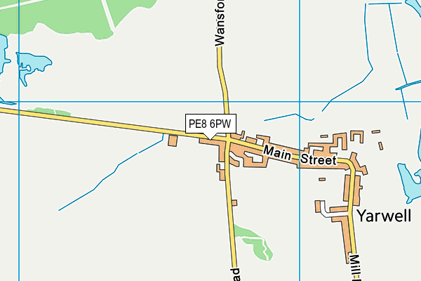 PE8 6PW map - OS VectorMap District (Ordnance Survey)